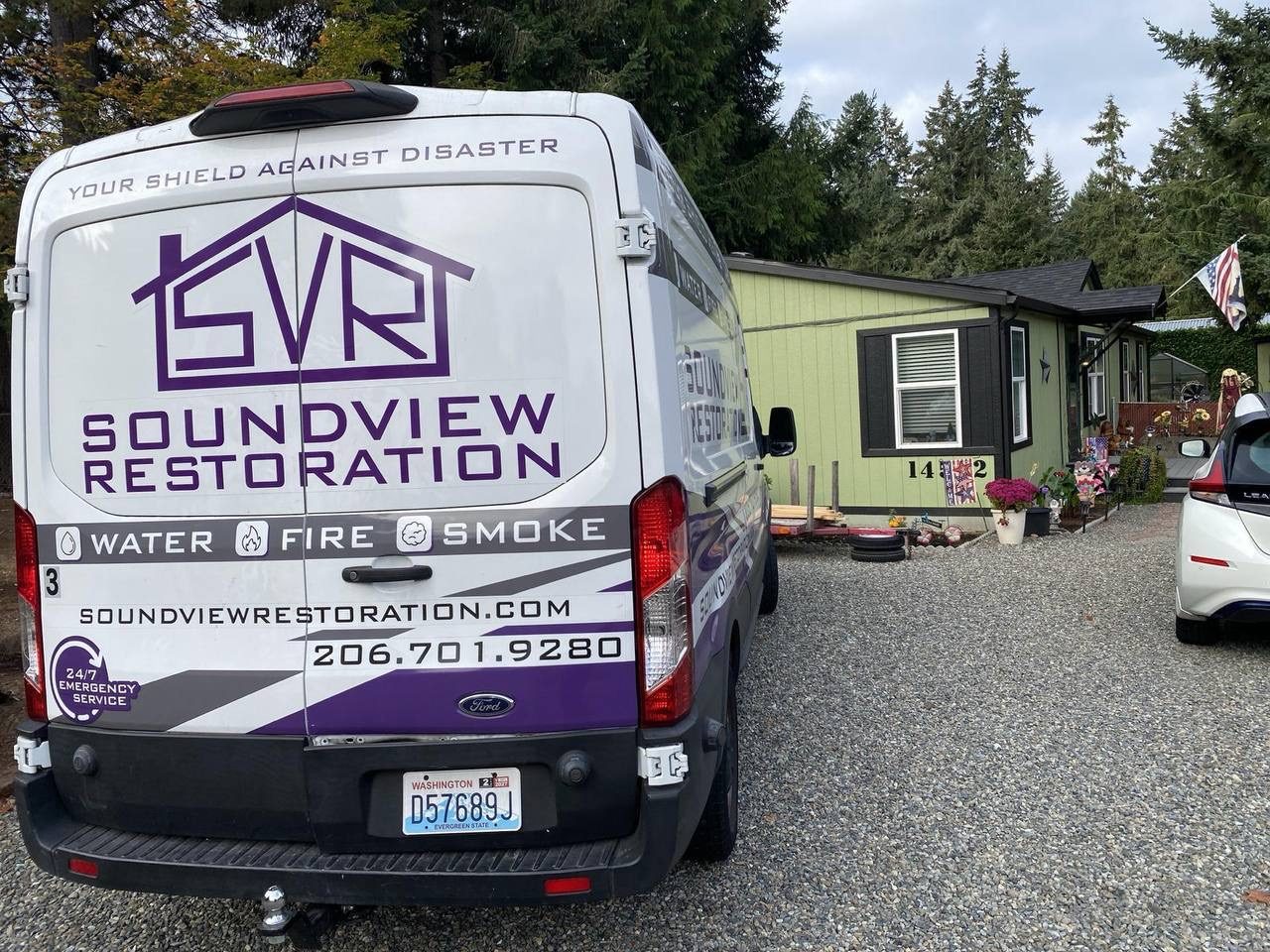 Soundview Restoration crew van ready for 24/7 emergency response